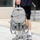 Bonaling backpack for men's large capacity waterproof backpack casual trendy sports computer bag usb charging outdoor travel bag backpack [gray]