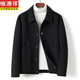 Hengyuanxiang chaqueta de hombres de lana de doble cara 2024 otoño e invierno corta suelta de lana pura chaqueta de lana casual de lana de moda