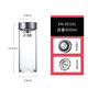 Sino Sino Glass Cup Einschichtmänner und Frauenbetriebsbüro Teetasse XN-6016/6017/1200/6088 1203 Blau-Grau-530 ml [mit Cup-Bürstenset]