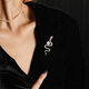 Qlady snake brooch, high-end female brand corsage, niche design, anti-exposure pin, suit accessories, birthday gift