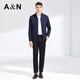 Antonio 100% cotton men's spring and autumn business jacket casual versatile jacket light jacket simple stand-up collar business style
