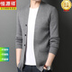 Hengyuanxiang Herren Wolle Strickjacken 2024 Winter neuer lässiger, fester Farbe Dünn gestrickte Pulloverjacke Männer Blau HPN9302 L (175)