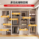 Yifansen package installation solid wood wardrobe bedroom flat door European style wardrobe with dressing table three-door large wardrobe five doors main cabinet + top cabinet + dressing table
