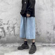 Nanyuqiu (Nanyuqiu) Pantalones cortados de verano pantalones pantalones de verano para hombres Pantos adolescentes Pantalones recortados Estudiante Estilo Corea Tendencia suelta Harun Black TC675 M