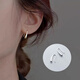 Simple texture water drop ear hook women's niche design fashionable and versatile daily casual style earrings earrings water drop earrings