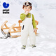 Mini Bala three-proof overalls for boys and girls in winter, oil-proof and windproof pants, water-repellent down pants, light khaki 50355 120
