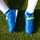 Doppelstar-Kinderfußballschuhe gebrochener Spike TF Jungen und Mädchen Schülern Klettverschluss spitzefreier nicht rutschresistenter Kee-resistenter Jugendtrainingschuhe