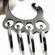 Llavero de acero inoxidable de runhuaniano engrosados ​​de pies pequeños creativos y de moda para hombres y mujeres de múltiples anillos de múltiples anillos para el hogar anillos de llave del hogar, combinación de pies pequeños y pequeños (acero inoxidable)
