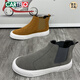 Zapatos para hombres de Cartelo Autumn and Winter Chelsea Martin Boots Black Warrior High Top Casual Scrub Fur Fur Tending T829 Gray Single Shoes 41