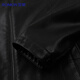 Lomon leather jacket for men in autumn and winter, middle-aged velvet thickened lapel coat, warm leather jacket, middle-aged and elderly men's top