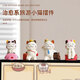 Mansenxin Cute Travel Cat Computer Desktop Ornament Display Decoration Desk Work Station Decompression Emotional Stability Doll Travel Cat 5-piece Set