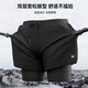 Keep swimming trunks men's anti-embarrassment double-layer loose swimming trunks quick-drying beach spa equipment 192 black XL
