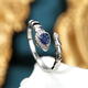 Hongtiancheng S925 sapphire snake ring birthday gift for girlfriend living mouth adjustable birthday gift for women