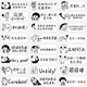 Homework correction stickers reward stickers for teachers to correct comments with personalized comments for primary school students and praise emoticons for teachers. Homework correction comment stickers [Random 723 stickers] black