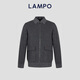 Blue Leopard (LAMPO) Wool Cashmere Autumn Men's Sweater Cardigan Wool Dark Gray Lapel Men's Sweater Suede Jacket Dark Gray L (48)
