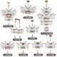 Mufu moderne simple nouveau chandelier de style chandelier lampe de salon hall lampe principale villa grand lustre tout cuivre en bois massif lampe chinoise de style rectangulaire de lustre de six têtes 1050 hauteur 360 mm