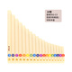 
Beijing style wind-rubbing flute 16 tube 18 tube school teaching panflute children's beginner musical instrument C adjustment students' special easy-to-learn flute [regular] 18 tube dark brown