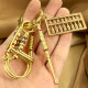 Creative brass keychain handmade bird car keychain ring personalized ear spoon pendant for men and women high-end gifts for bird keychain + primary color ear spoon with diamond + primary color cabbage