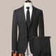 Chalides light luxury high-end wool suit suit men's Korean version slim fit two-piece suit wedding business formal work clothes jacket men 2386 gray stripes two buttons without splits L 175/50 size recommended 135-145 Jin Jin equals 0.5 kg