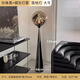 Zhongshuai high-end lava floor lamp post-modern light luxury living room bedroom study room decoration creative atmosphere Italian style H155 pearl black + smoke gray lampshade remote control dimming