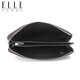 Bolso de hombres de Elle Homme, billetera de cuero de ciervo de capa superior, bolso de embrague de gran capacidad, bolso para hombres de moda 05451 regalo de cumpleaños marrón oscuro para novio