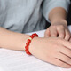 Fan Jialun Nan Red Bracelet for Women Liangshan Sichuan Material Agate Accessories Beeswax Turquoise Beaded Cherry Red Bracelet for Men and Women Full Color Full Flesh Generous Style 10mm