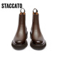Las nuevas botas de Chelsea de estilo de invierno de Sigatu Boots de chelsea Boots de tacón grueso botas de moda para mujeres D9930DD3 Pine Brown (single) 35