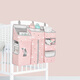 Mexueer crib Seitenaufbewahrungstasche Hängende Beutel Aufbewahrung Baby BB Windel Nicht-schwankes Wischpapierpapier Rack Hanging Bag Hanges Korb Himmelblau (abnehmbar)