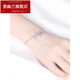 Huiyoulan New Platinum Bracelet Women's PT950 Fine Platinum Bracelet Hanging 520 Transfer Beads Bracelet Birthday Gift Chinese Valentine's Day Gift Christmas Gift PT950 8.2-8.29g About 5.7cm+3