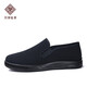 Shijufu Lu Old Pékin Chaussures en tissu pour hommes Chaussures en tissu traditionnel de Spring and Automne Chaussures de papa d'âge moyen et âgés Cadeau de la fête des pères noirs 42