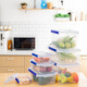 Fengxi Transparent plastic rectangular refrigerator special kitchen commercial seal storage food large fresh-keeping box lift seal model 9901