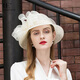Ee Summer New Style Mesh de style britannique Hat de haut décontracté et polyvalent de style coréen élégant chapeau solaire Suncreen Sun Sun Hat Summer's Summer White Ajustivable