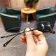 
JIANDAN (JIANDAN) glasses frame myopia can match the degree of men and women's trendy pure titanium ultra-light frame punching frame for business travel students learning [Frame] 695 rose gold single frame + model lens