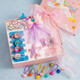 hellocandy Princess Aisa bow hair accessories gift box children's hairpin little girl hairpin rubber band frozen gradient ice and snow gift box set 17 pieces set