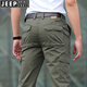 JEEP SPIRIT work pants for men loose straight spring and summer thin large size outdoor multi-pocket autumn and winter casual pants for men blue (9923#) thin 33 waist 2 feet 55