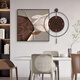 
Chengzai Shilai Operating Restaurant Decorative Painting LED Light Living Room Watch Hanging Painting Light Luxury High-end Dining Table Background Wall Murals K12808+BP59 70*70cm Painting + 60*60cm Clock (regular) Crystal porcelain aluminum alloy black frame