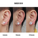 QMXD ear clips for boys, simple and fashionable non-pierced earrings, light luxury and high-end niche fake earrings, magnetic and unique accessories, magnetic ear clips, 6mm pair