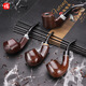 Jiangben Ebony Pipe Portable para hombres y anillo Tubo de tabaco seco de anillo 9 mm Filtro de carbono activado Bucket Accesorios libres de anillo 679 brillo de anillo