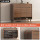 JUZHU's new style new Chinese-style solid wood shoe cabinet simple household door entrance entrance entrance entrance entrance storage cabinet storage cabinet door against the wall storage walnut color 106cm long delivery