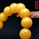 Amber style, one thing, one picture, one certificate, beeswax bracelet for men and women, full honey chicken fat yellow natural amber, flawless bracelet, 23.66g, 14mm