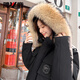 Yalu Short Down Jacket Women's 2025 New Fashion Parker Thickened Warm Large Fur Collar Hooded Autumn and Winter Jacket