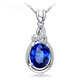 Necklace for women 18 platinum k13 carat tanzanite pendant 5A grade inlaid with colored gemstones birthday gift 1.3 carat grade 4A
