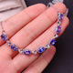 Colorful silver inlaid Pato blue tanzanite bracelet, light luxury, versatile and fashionable birthday gift for wife, girlfriend, 925 silver electroplated rose gold