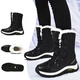 Todas las botas de nieve de Zhoulang para mujeres en invierno Nuevo más lana espesada calientes calientes noreste de algodón noreste impermeable y zapatos al aire libre zapatos para ir al aire libre