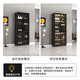 Yunxi home wine cabinet living room wine cabinet household floor-standing sideboard storage cabinet display cabinet simple with tempered glass door wine cabinet light luxury gray single door 40*40*200 with light without wine compartment