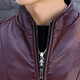 Playboy Autumn and Winter Leather Jackets Men's Trendy Jackets Men's Casual Men's Leather Jackets Handsome Motorcycle Clothing Tops 8961 Black Velvet XL