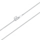 Mengjinyuan Platinum Necklace PT950 Platinum Car Flower Sparkling O-shaped Chain Clavicle Chain Versatile Birthday Gift for Girlfriend Weight Approximately 4.1g Chain Length Approximately 42cm