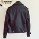 Veste en cuir de pic pour femmes 2025 printemps et automne, nouvelle veste en cuir de moto coréenne, veste en cuir grave mince avec grande taille mit petite veste noire m (95-105jin [Jin est égal à 0,5 kg]))