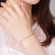 Zokai yellow 18K gold bracelet cat's eye gold bead bracelet simple and versatile birthday gift S01033