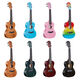 Geeignet für furniere Ukulele-Anfänger-Studenten Erwachsene Frauen mit männlichen Studenten 23-Zoll-Uklili-Kinder-Einführungsgitarre 23-Zoll-Regenbogen farbenfrohes Monogramm + Lehrbuch
